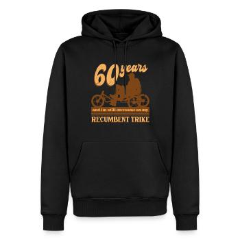 Tricycle couché Tricycle couché - Sweat à capuche Premium bio Homme - noir - Devant - Nico (187cm)