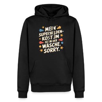 Le costume de super-héros est dans la blanchisserie Carnaval Cologne - Sweat à capuche Premium bio Homme - noir - Devant - Nico (187cm)