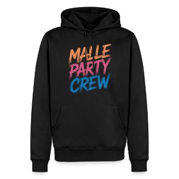 Malle Party Crew - Sweat à capuche Premium bio Homme - noir - Devant - Nico (187cm)