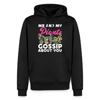 Amoureux des plantes Jardiner Moi Et Mon - Sweat à capuche Premium bio Homme - noir - Devant - Nico (187cm)