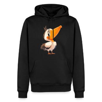 Pelikane Pelikan - Männer Premium Bio Hoodie - Schwarz - Vorne - Nico (187cm)