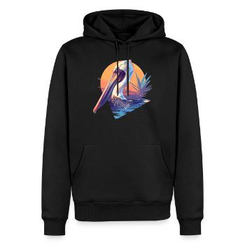 Pelikane Pelikan - Männer Premium Bio Hoodie - Schwarz - Vorne - Nico (187cm)