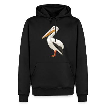 Pelikane Pelikan - Männer Premium Bio Hoodie - Schwarz - Vorne - Nico (187cm)