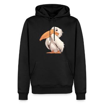 Pelikane Pelikan - Männer Premium Bio Hoodie - Schwarz - Vorne - Nico (187cm)