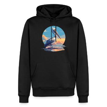 Pelikane Pelikan - Männer Premium Bio Hoodie - Schwarz - Vorne - Nico (187cm)