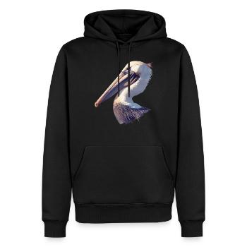Pelikane Pelikan - Männer Premium Bio Hoodie - Schwarz - Vorne - Nico (187cm)