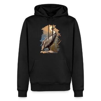 Pelikane Pelikan - Männer Premium Bio Hoodie - Schwarz - Vorne - Nico (187cm)