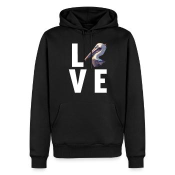 Pelikane Pelikan - Männer Premium Bio Hoodie - Schwarz - Vorne - Nico (187cm)