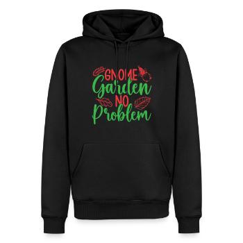 Nain de jardin Costume Gnome Garden Pas de problème - Sweat à capuche Premium bio Homme - noir - Devant - Nico (187cm)