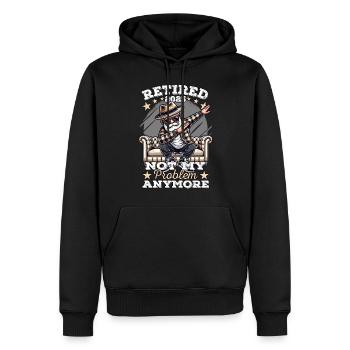 Pensioner 2025, Retirement Man, Retirement, Legend - Men’s Premium Organic Hoodie - black - Front - Nico (187cm)