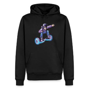 La vie est meilleure quand on est en hoverboard - Sweat à capuche Premium bio Homme - noir - Devant - Nico (187cm)