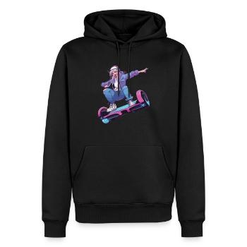 La vie est meilleure quand on est en hoverboard - Sweat à capuche Premium bio Homme - noir - Devant - Nico (187cm)