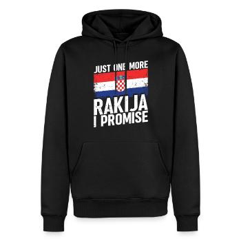 Nur Noch Ein Rakija Verspreche Ich - Männer Premium Bio Hoodie - Schwarz - Vorne - Nico (187cm)