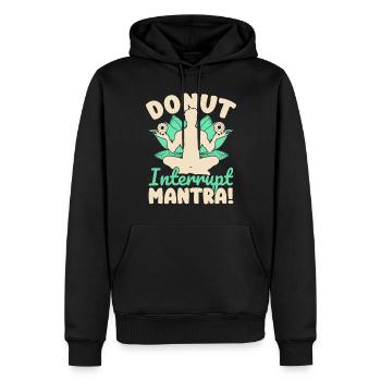 Yoga Donut Interruption Mantra Yoga Drôle - Sweat à capuche Premium bio Homme - noir - Devant - Nico (187cm)