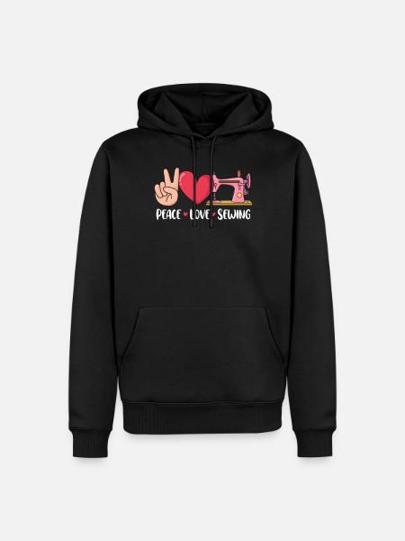 Funny Sewing Scraps Fabricologist Knitting - Men’s Premium Organic Hoodie - black