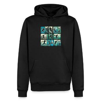 Ball Love Basketball Ist In Meiner Dna - Männer Premium Bio Hoodie - Schwarz - Vorne - Nico (187cm)