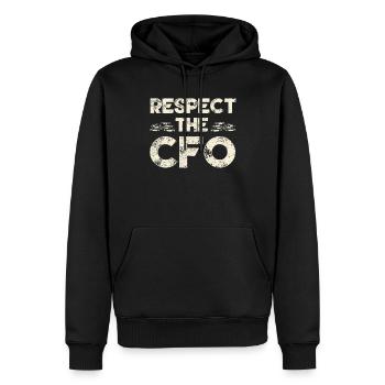 Citation drôle conseiller fiscal entrepreneur - Sweat à capuche Premium bio Homme - noir - Devant - Nico (187cm)