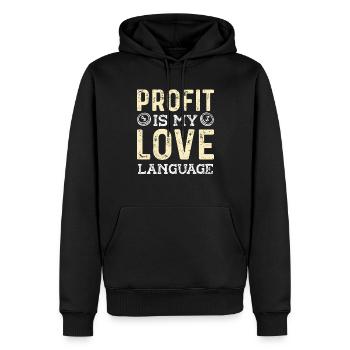 Citation drôle conseiller fiscal entrepreneur - Sweat à capuche Premium bio Homme - noir - Devant - Nico (187cm)