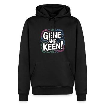 Gene and Keen Wissenschafts - Männer Premium Bio Hoodie - Schwarz - Vorne - Nico (187cm)
