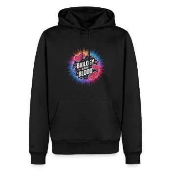 Biologie Ist In Meinem Blut - Männer Premium Bio Hoodie - Schwarz - Vorne - Nico (187cm)