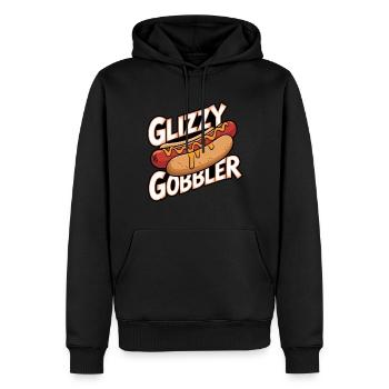 Hot dog - Men’s Premium Organic Hoodie - black - Front - Nico (187cm)