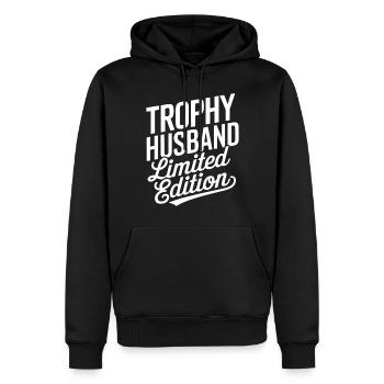 Mari - Sweat à capuche Premium bio Homme - noir - Devant - Nico (187cm)