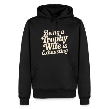 Ehefrau - Männer Premium Bio Hoodie - Schwarz - Vorne - Nico (187cm)