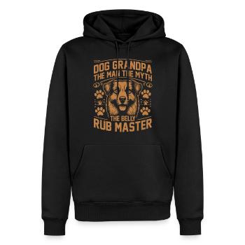 Cadeaux de grand-père chien - Sweat à capuche Premium bio Homme - noir - Devant - Nico (187cm)