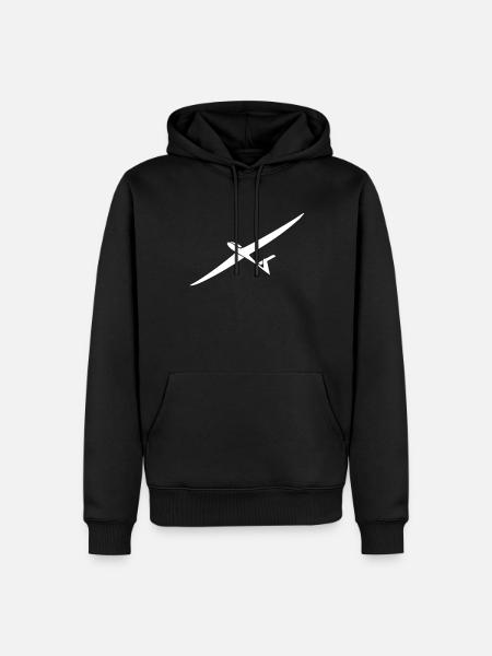 Sailplane Glider Aviation - Männer Premium Bio Hoodie - Schwarz