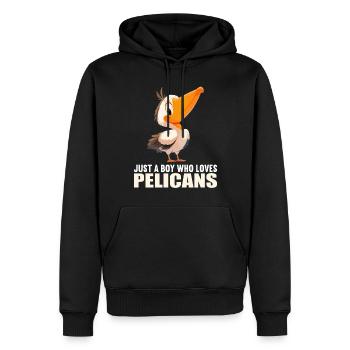 Pelikane Pelikan - Männer Premium Bio Hoodie - Schwarz - Vorne - Nico (187cm)