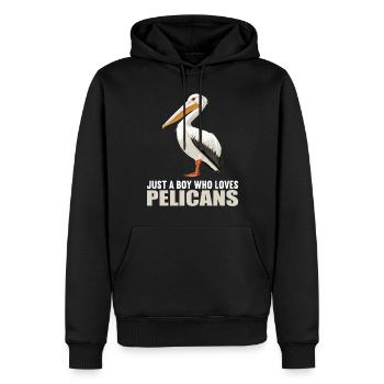 Pelikane Pelikan - Männer Premium Bio Hoodie - Schwarz - Vorne - Nico (187cm)