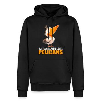 Pelikane Pelikan - Männer Premium Bio Hoodie - Schwarz - Vorne - Nico (187cm)