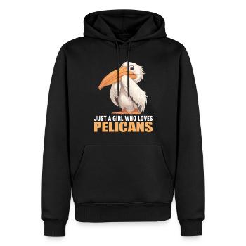 Pelikane Pelikan - Männer Premium Bio Hoodie - Schwarz - Vorne - Nico (187cm)