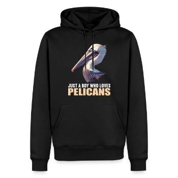 Pelikane Pelikan - Männer Premium Bio Hoodie - Schwarz - Vorne - Nico (187cm)
