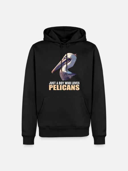 Pelikane Pelikan - Männer Premium Bio Hoodie - Schwarz