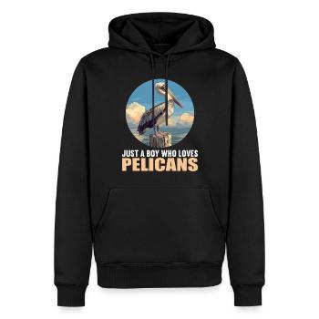 Pelikane Pelikan - Männer Premium Bio Hoodie - Schwarz - Vorne - Nico (187cm)
