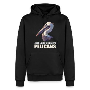 Pelikane Pelikan - Männer Premium Bio Hoodie - Schwarz - Vorne - Nico (187cm)