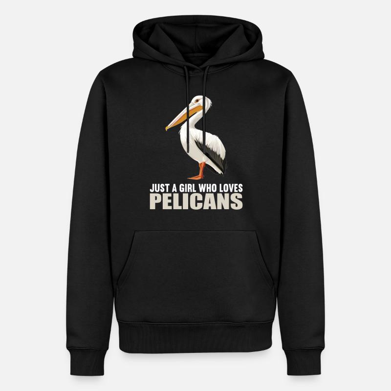 Pélicans Pélican - Sweat à capuche Premium bio Homme - noir