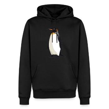Pinguine Pinguin - Männer Premium Bio Hoodie - Schwarz - Vorne - Nico (187cm)