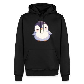 Pinguine Pinguin - Männer Premium Bio Hoodie - Schwarz - Vorne - Nico (187cm)