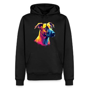 Rhodesian Ridgeback Hund Hundeliebhaber Geschenk - Männer Premium Bio Hoodie - Schwarz - Vorne - Nico (187cm)