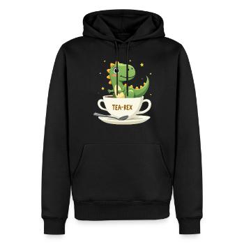 Thé Rex Tyrannosaurus Rex Amoureux des dinosaures - Sweat à capuche Premium bio Homme - noir - Devant - Nico (187cm)