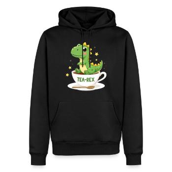 Thé Rex Tyrannosaurus Rex Dinosaure Dino - Sweat à capuche Premium bio Homme - noir - Devant - Nico (187cm)