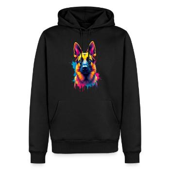 German Shepherd Dog Lover Owner - Men’s Premium Organic Hoodie - black - Front - Nico (187cm)