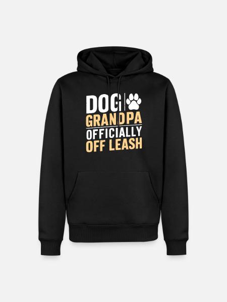 Cadeaux de grand-père chien - Sweat à capuche Premium bio Homme - noir