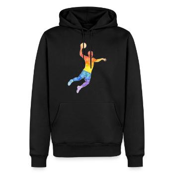 Handball Handballer Handballspieler Geschenkidee - Männer Premium Bio Hoodie - Schwarz - Vorne - Nico (187cm)