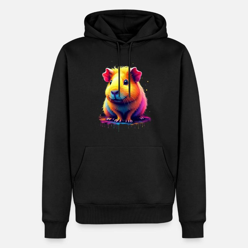 cochon d’Inde cochon d’Inde amoureux des animaux - Sweat à capuche Premium bio Homme - noir