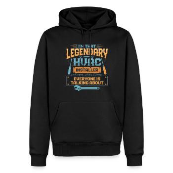 Klimatechniker HLK Installateur - Männer Premium Bio Hoodie - Schwarz - Vorne - Nico (187cm)