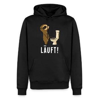 Sloth pees tomorrow funny saying runs - Men’s Premium Organic Hoodie - black - Front - Nico (187cm)