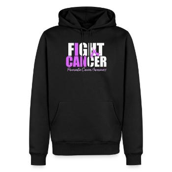 Combattre le cancer du pancréas Tumeur exocrine - Sweat à capuche Premium bio Homme - noir - Devant - Nico (187cm)